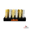 Click Chrome Wrapped Lighters (Assorted Metallic Colors) *Display of 30* [Model#08761A]