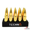 Techno Torch 24k Gold Bullet Soft Flame Lighters *Display of 20* [Model#05006-GB]