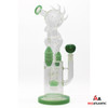 15.5in Spiked Recycler Glass Waterpipe w/ Showerhead Perc [Model# DYW-88] *Sold As Singles*