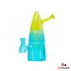 Dual Tone 8in Skull Rocket Ship Glass Waterpipe [Model# WCG40-0508] *Sold As Singles*