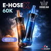 Al Fakher 60k Puffs 6mg (0.6% Metatine) Crown Bar E-Hose X Hookah 50mL Disposables *Display of 5*