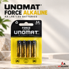 [KCDS] Unomat Force AA Alkaline Batteries (4 Batteries Per Pack) *Case of 20*