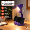 7.5in USB-Powered LED Desk Light w/ Phone Holder *Case of 8*