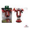 Ooze 7in. Trip Silicone & Glass Combo Water Pipe - Red/Black