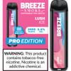 Breeze Smoke Pro 2000 Puffs 50mg TFN 6mL Disposables w/ Mesh Coil *Display of 10*