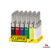 Clipper Lighter Classic Mini Tube Lighters Assorted Colors Mix Display of 24 - Solid