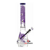 MK100 9mm Double Base Bee Beaker 17in. Water Pipe - Purple