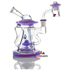 MK100 UFO Premium 8in. Dab Rig Kit w/ Banger, Carb Cap, & Terp Balls - Purple