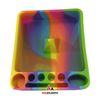 SmokeZilla Silicone Pyramid Ashtrays - Rainbow Tie Dye