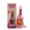 Toxic Wigwag Bottle 4in. Hand Pipe [Model#TXH12] *Sold As Singles* - Slime Pink