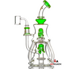 MK100 Double Drip Recycler 12in. Dab Rig [Model# MK195] Sold As Singles - Green