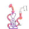 MK100 Thunder Bolt Recycler 8in. Dab Rig [Model# MK54] *Sold As Singles* - Pink + Purple