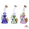 Cheech Glass 10in Multi Color Gold Crystal Waterpipe w/ Bowl [CHE-241]