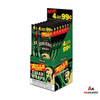 Zig-Zag 'Rillo Size Blunt Wraps (Pre-Priced $.99/ 4x Wraps Per Pouch) *Display of 15* [NC ONLY] - Green