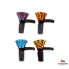 Cheech Glass Retro Cane Glass 14mm Male Bowl (Assorted Colors) [CH-BOWL-44] Sold As Singles
