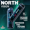 North Vision 15K Puffs 50mg 15mL Disposables w/ Energy Radiating Screen