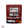 Flying Horse THC 1500mg D9 + HHC Infused Gummies (1 Gummy Per Pouch) *Dispenser Display of 60 Pouches* - Strawberry Blaster

