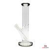 9in 4mm Straight Glass Waterpipe [WCG-4S09D] - Grey
