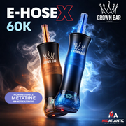 Al Fakher 60k Puffs 6mg (0.6% Metatine) Crown Bar E-Hose X Hookah 50mL Disposables *Display of 5*