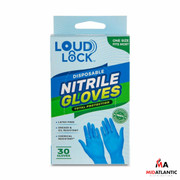 Loud Lock Disposable Nitrile Hand Gloves *Pack of 30*
