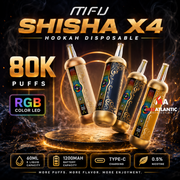 MFU Shisha X4 80K Puff 0.5% Hookah Disposable *Display of 5*