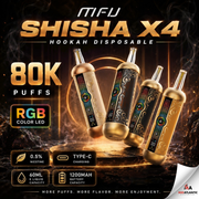 MFU Shisha X4 80K Puff 0.5% Hookah Disposable *Display of 5*