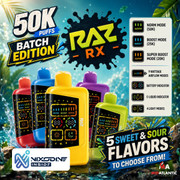Raz N-RX50K 50k Puffs 5% (Nixodine) Disposables *Display of 5*