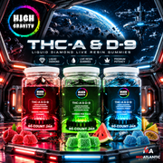 High Gravity THCA + D9 Liquid Diamond LR Blend Gummies (1 Gummy Per Pack) *80ct Jar*