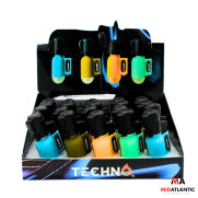 Techno Torch Flip-Top Mini Torches (Assorted Colors) *Display of 20* [Model# 93058A] 