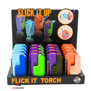 Flick It Up Foldable Cover Torches (Assorted Colors) *Display of 16* [Model#FL-01]