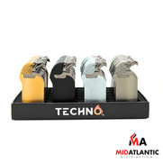 Techno Torch Eagle Lighters w/ Flashing Lights (Assorted Metallic Colors) *Display of 20* [Model#10220A]