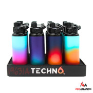 Techno Torch Dual Flame Water Bottle Design Torches (Assorted Colors) *Display of 12* [Model#19631A]