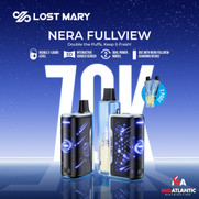Lost Mary Nera Fullview 70k Puffs 50mg 24mL Pod Disposables (Full Kit w/ 2 Pod Disposables) *Display of 5* Lost Mary Nera Fullview 70k Puffs 50mg 24mL Pod Disposables (Full Kit w/ 2 Pod Disposables) *Display of 5*