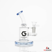 Glass House 6in Cylinder Banger Hanger Waterpipe (Assorted Colors) [Model# HHP-043]