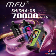 MFU Shisha X5 70K Puffs 50mg Disposables (Full Kit w/ 2x 18mL Pods) *Display of 5*
