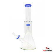 12in Glass Beaker Waterpipes w/ Chandeleir Perc (Assorted Colors) [Model# BT1213] *Sold As Singles*