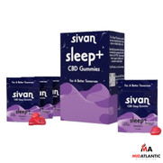 Sivan Sleep+ 150mg CBD Blend Gummies (5 Gummies Per Pack) *Dispenser Display of 10*