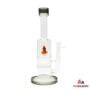 Dual Shower Perc Bottle Style Glass Waterpipe (Assorted Colors) [Model# HD-BL-001]