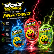 Volt Energy Max Strength Caffeine Free Energy Tablets (2 Tablets Per Pack) *Display of 10*