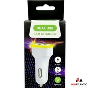 [KCDS] 5 Volt 2.1 Amp 2 Port USB Light Up Car Charger *Case of 24*