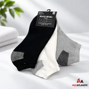 [KCDS] Black Bear Cushion No Show For Men Sports Socks (3 Pairs Per Pack) *Case of 18*