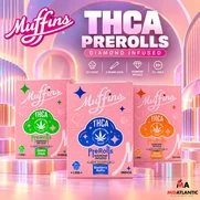 Muffins THCA Diamond Infused 1.25g Pre-Rolls (Pre-Priced $3.99 / 1 Per Pack) *Display of 50*