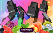 KROS Mini 4000 Puffs 50mg Rechargeable 10mL Disposable w/ Premium Mesh Coil *Display of 6* KROS Mini 4000 Puffs 50mg Rechargeable 10mL Disposable w/ Premium Mesh Coil *Display of 6*