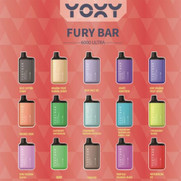 Yoxy Fury Bar 6000 50mg Rechargeable 14mL Disposable w/ Mesh Coil *Display of 10*