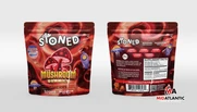  Stoned Mushroom Gummies 500mg Per Gummy 10 Gummies Per Pouch *Display of 10*