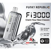 Funky Republic Fi3000 3000 Puffs 40mg 5mL Disposables *Display of 10*