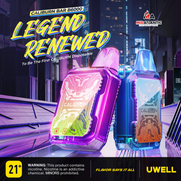 Caliburn Bar B6000 6000 Puffs 50mg 12mL Disposables w/ Mesh Coil & Liquid & Battery Indicator *Display of 5*