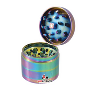 SmokeZilla 2.7in x 2.5in Rainbow Metal 4-Part Grinder
