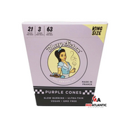 Blazy Susan Purple Cones Display of 21 Packs (Assorted Sizes) *Sold As Singles* - King Size (3 Cones Per Pack)