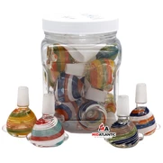 Multi Colored Spiral Bowls 14mm [24291- MA101] *14ct 32oz. Bundle*